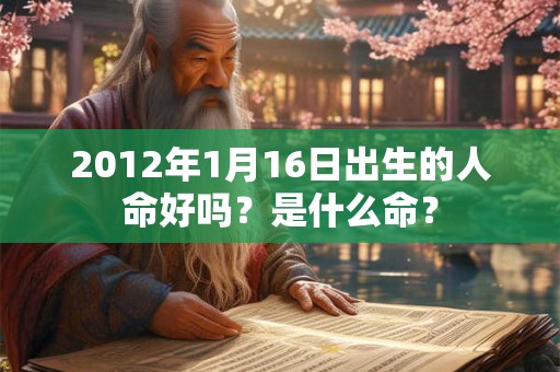 2012年1月16日出生的人命好吗?是什么命? 2012年1月16日出生的人命好吗?是什么命?