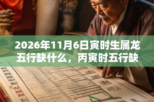 2026年11月6日寅时生属龙五行缺什么，丙寅时五行缺什么