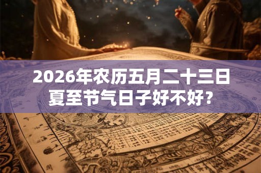 2026年农历五月二十三日夏至节气日子好不好？