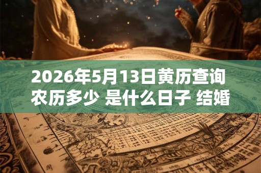 2026年5月13日黄历查询 农历多少 是什么日子 结婚吉时 2026年5月13日黄历查询 农历多少 是什么日子 结婚吉时
