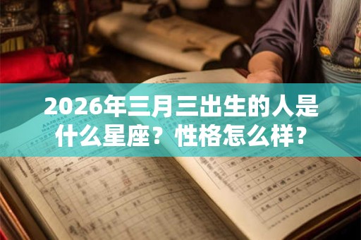 2026年三月三出生的人是什么星座?性格怎么样? 2026年三月三出生的人是什么星座?性格怎么样?