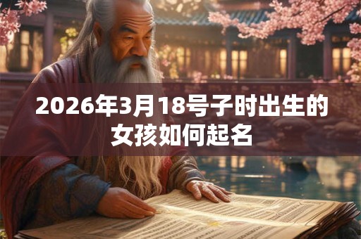 2026年3月18号子时出生的女孩如何起名 2026年3月18号子时出生的女孩如何起名