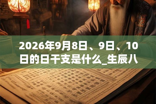2026年9月8日、9日、10日的日干支是什么_生辰八字