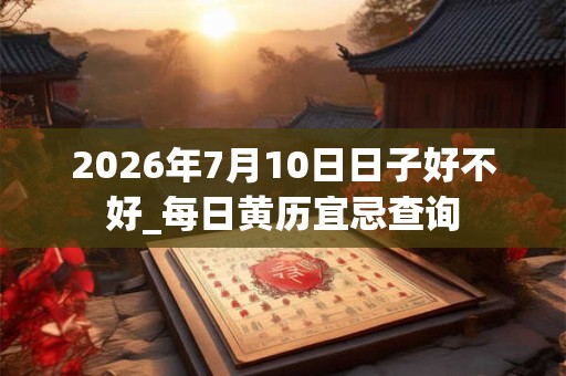 2026年7月10日日子好不好_每日黄历宜忌查询