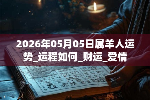 2026年05月05日属羊人运势_运程如何_财运_爱情 2026年05月05日属羊人运势_运程如何_财运_爱情