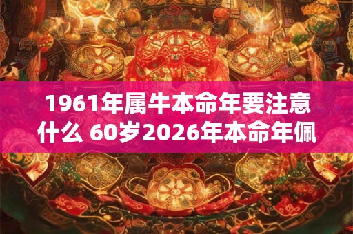 1961年属牛本命年要注意什么 60岁2026年本命年佩戴什么好 1961年属牛本命年要注意什么 60岁2026年本命年佩戴什么好