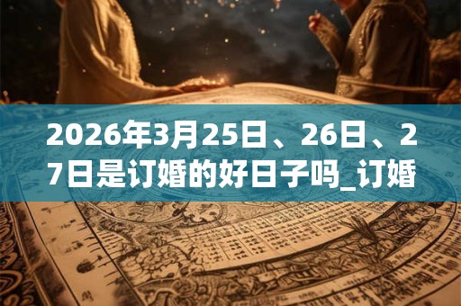 2026年3月25日、26日、27日是订婚的好日子吗_订婚可以吗 2026年3月25日、26日、27日是订婚的好日子吗_订婚可以吗