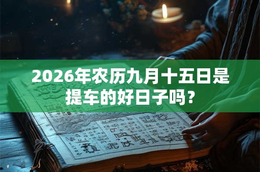 2026年农历九月十五日是提车的好日子吗？