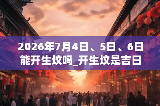 2026年7月4日、5日、6日能开生坟吗_开生坟是吉日吗 2026年7月4日、5日、6日能开生坟吗_开生坟是吉日吗