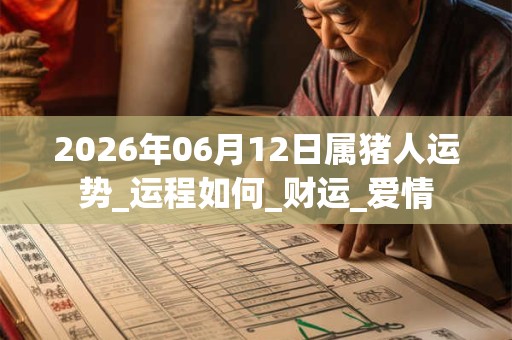 2026年06月12日属猪人运势_运程如何_财运_爱情 2026年06月12日属猪人运势_运程如何_财运_爱情