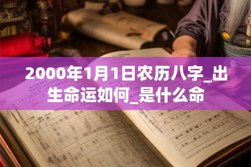 2000年1月1日农历八字_出生命运如何_是什么命