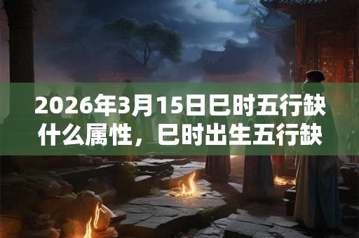 2026年3月15日巳时五行缺什么属性,巳时出生五行缺什么 2026年3月15日巳时五行缺什么属性,巳时出生五行缺什么