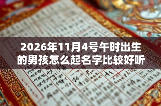 2026年11月4号午时出生的男孩怎么起名字比较好听 2026年11月4号午时出生的男孩怎么起名字比较好听
