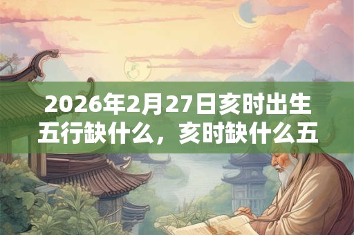2026年2月27日亥时出生五行缺什么，亥时缺什么五行