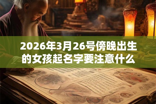 2026年3月26号傍晚出生的女孩起名字要注意什么 2026年3月26号傍晚出生的女孩起名字要注意什么