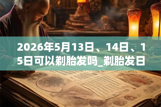 2026年5月13日、14日、15日可以剃胎发吗_剃胎发日子好吗 2026年5月13日、14日、15日可以剃胎发吗_剃胎发日子好吗