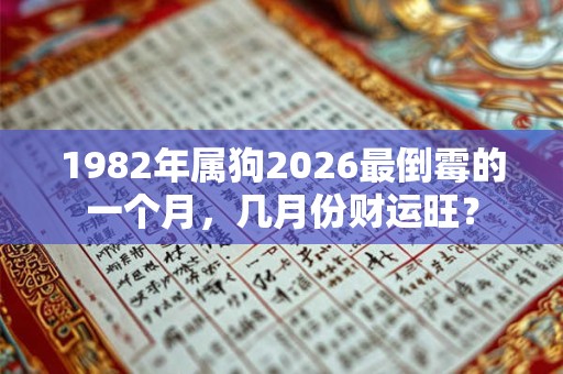 1982年属狗2026最倒霉的一个月,几月份财运旺? 1982年属狗2026最倒霉的一个月,几月份财运旺?