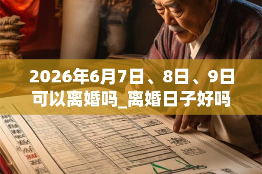 2026年6月7日、8日、9日可以离婚吗_离婚日子好吗 2026年6月7日、8日、9日可以离婚吗_离婚日子好吗