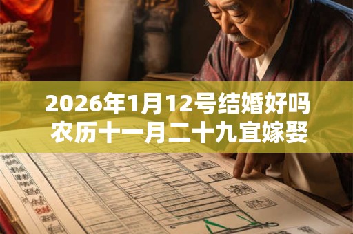 2026年1月12号结婚好吗 农历十一月二十九宜嫁娶吗 2026年1月12号结婚好吗 农历十一月二十九宜嫁娶吗