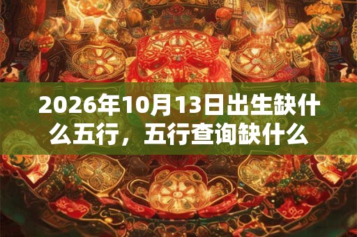 2026年10月13日出生缺什么五行，五行查询缺什么
