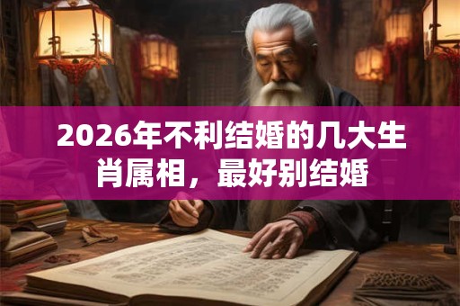 2026年不利结婚的几大生肖属相，最好别结婚