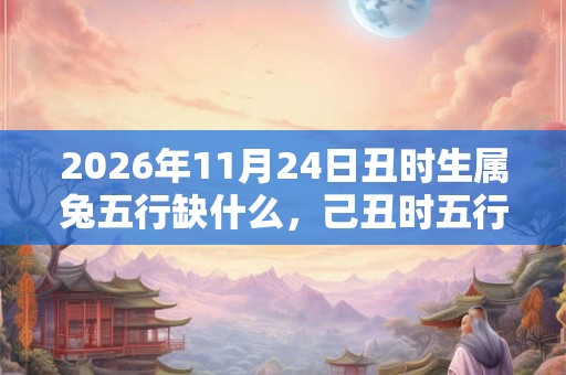 2026年11月24日丑时生属兔五行缺什么，己丑时五行缺什么