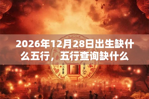 2026年12月28日出生缺什么五行，五行查询缺什么