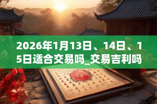 2026年1月13日、14日、15日适合交易吗_交易吉利吗 2026年1月13日、14日、15日适合交易吗_交易吉利吗