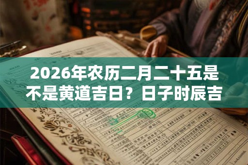 2026年农历二月二十五是不是黄道吉日？日子时辰吉凶？