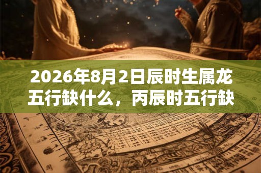 2026年8月2日辰时生属龙五行缺什么，丙辰时五行缺什么