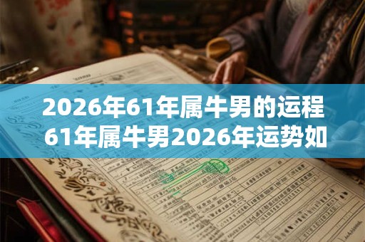 2026年61年属牛男的运程 61年属牛男2026年运势如何