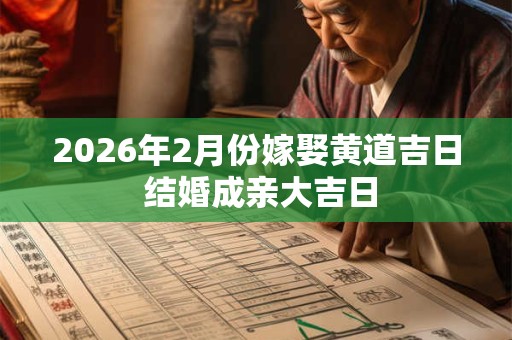 2026年2月份嫁娶黄道吉日 结婚成亲大吉日 2026年2月份嫁娶黄道吉日 结婚成亲大吉日