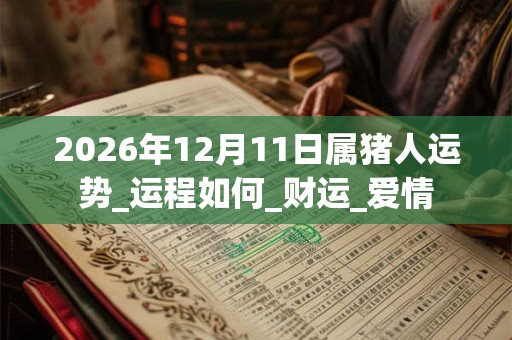 2026年12月11日属猪人运势_运程如何_财运_爱情 2026年12月11日属猪人运势_运程如何_财运_爱情
