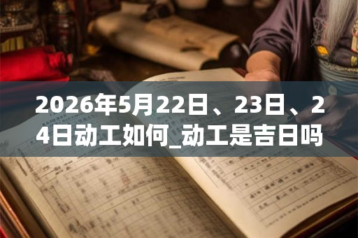 2026年5月22日、23日、24日动工如何_动工是吉日吗 2026年5月22日、23日、24日动工如何_动工是吉日吗