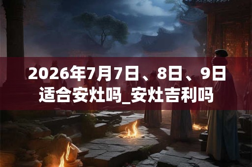 2026年7月7日、8日、9日适合安灶吗_安灶吉利吗
