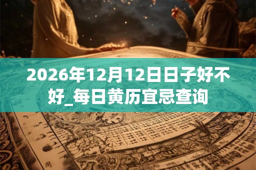 2026年12月12日日子好不好_每日黄历宜忌查询