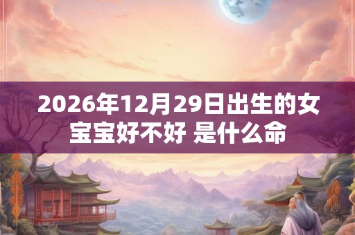 2026年12月29日出生的女宝宝好不好 是什么命 2026年12月29日出生的女宝宝好不好 是什么命