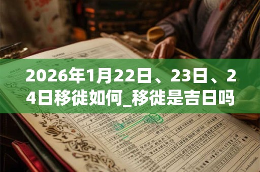 2026年1月22日、23日、24日移徙如何_移徙是吉日吗