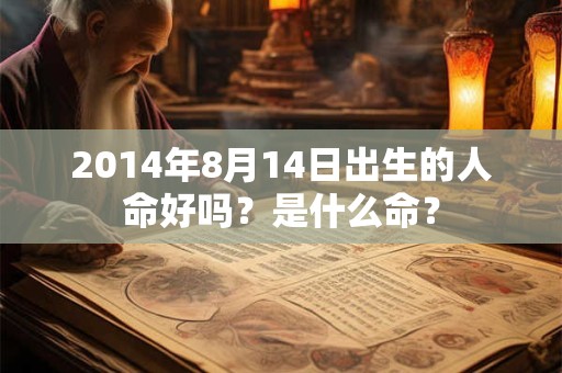 2014年8月14日出生的人命好吗?是什么命? 2014年8月14日出生的人命好吗?是什么命?