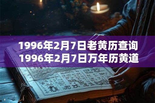1996年2月7日老黄历查询 1996年2月7日万年历黄道吉日 1996年2月7日老黄历查询 1996年2月7日万年历黄道吉日
