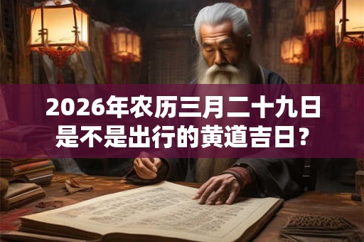 2026年农历三月二十九日是不是出行的黄道吉日? 2026年农历三月二十九日是不是出行的黄道吉日?