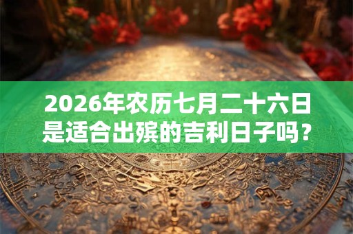 2026年农历七月二十六日是适合出殡的吉利日子吗？