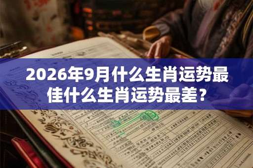 2026年9月什么生肖运势最佳什么生肖运势最差? 2026年9月什么生肖运势最佳什么生肖运势最差?