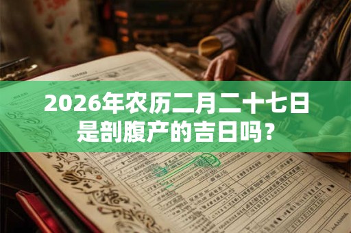 2026年农历二月二十七日是剖腹产的吉日吗? 2026年农历二月二十七日是剖腹产的吉日吗?