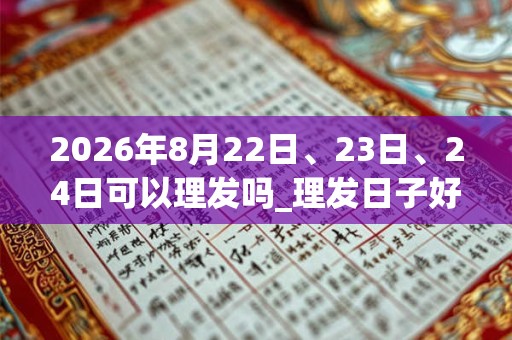 2026年8月22日、23日、24日可以理发吗_理发日子好吗