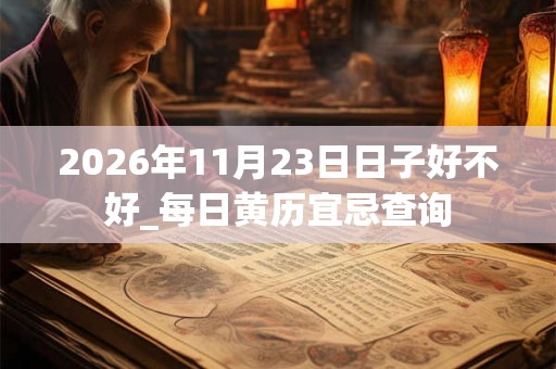 2026年11月23日日子好不好_每日黄历宜忌查询 2026年11月23日日子好不好_每日黄历宜忌查询