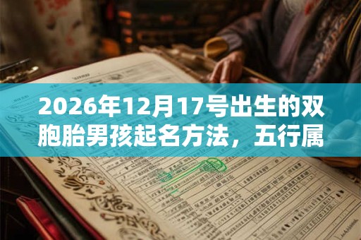 2026年12月17号出生的双胞胎男孩起名方法，五行属什么