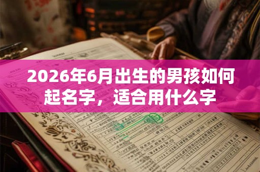 2026年6月出生的男孩如何起名字,适合用什么字 2026年6月出生的男孩如何起名字,适合用什么字