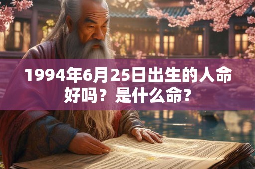 1994年6月25日出生的人命好吗?是什么命? 1994年6月25日出生的人命好吗?是什么命?