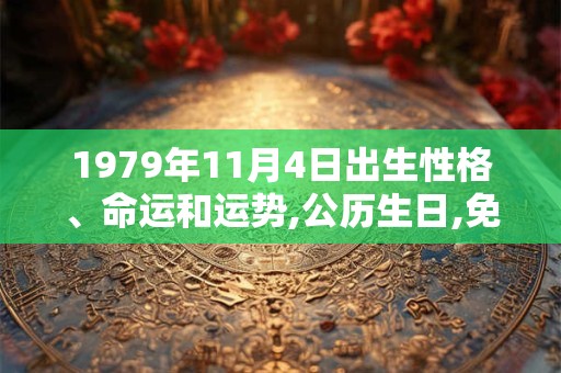 1979年11月4日出生性格、命运和运势,公历生日,免费算命 1979年11月4日出生性格、命运和运势,公历生日,免费算命